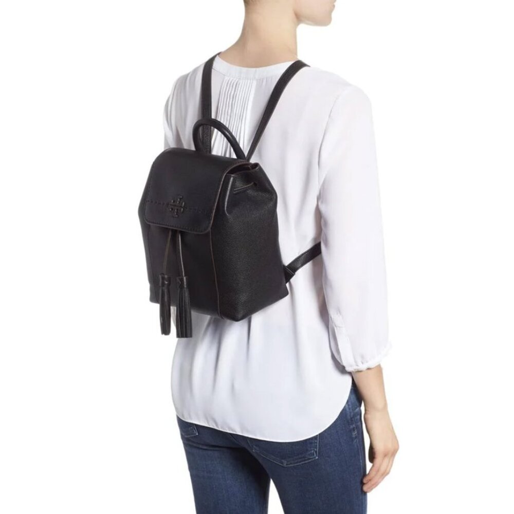 Tory Burch Thea Leather Pebbled Backpack NWOT - Picture 7 of 14